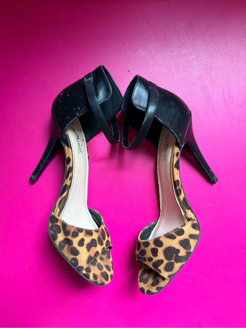 Anne Michelle Cheetah Print Stiletto Heels Size 8.5 High Heels Glam Animal Print